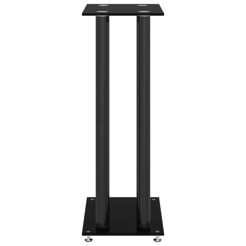 vidaXL skaļruņu statīvi, 2 gab., rūdīts stikls, 4 balsti, melni