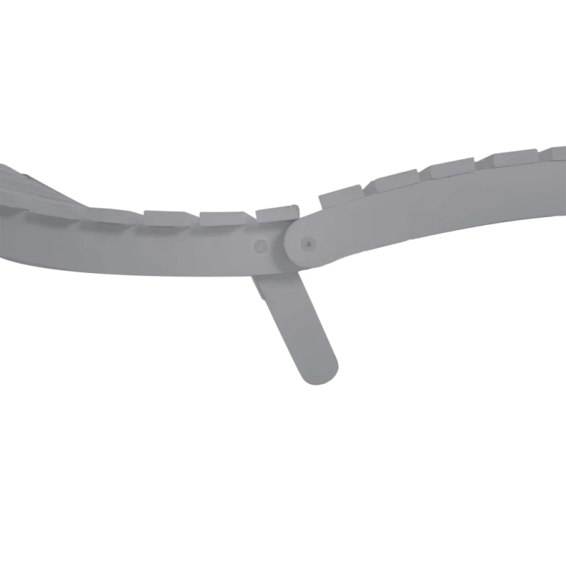 vidaXL sauļošanās krēsls pelēks 184x55x64 cm Akācijas masīvkoka