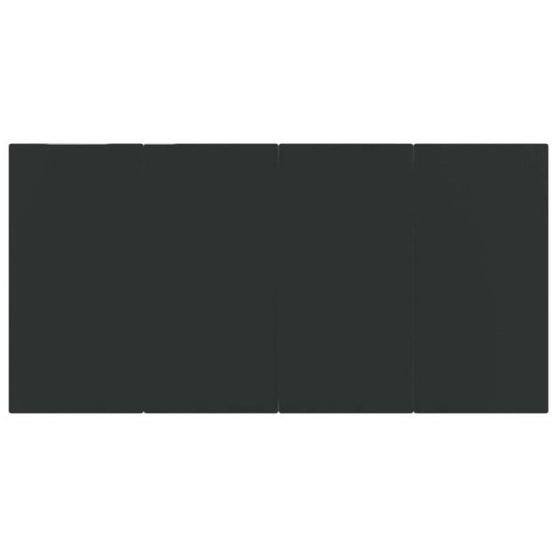 vidaXL 7-daļīgs dārza mēbeļu komplekts, melns