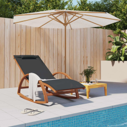 vidaXL šūpuļkrēsls, pelēks tekstilēns, papeles masīvkoks