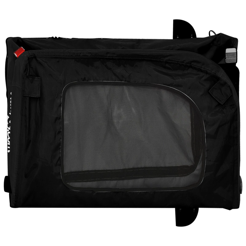 vidaXL Velosipēda piekabe mājdzīvniekiem Melna 124,5 x 63,5 x 53 cm