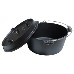 Čuguna katls ar vāku 13 L