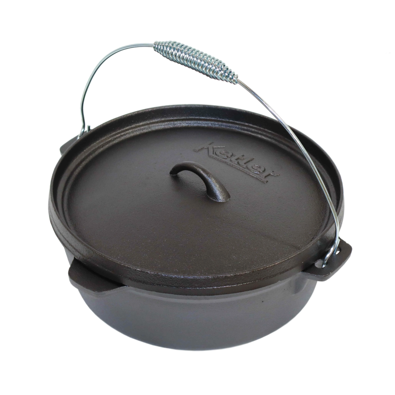 Čuguna katls ar vāku 6 L