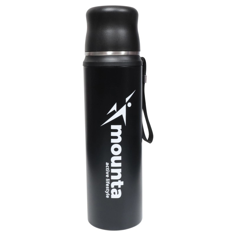 Termoss 1000ml melns max. 15 stundas