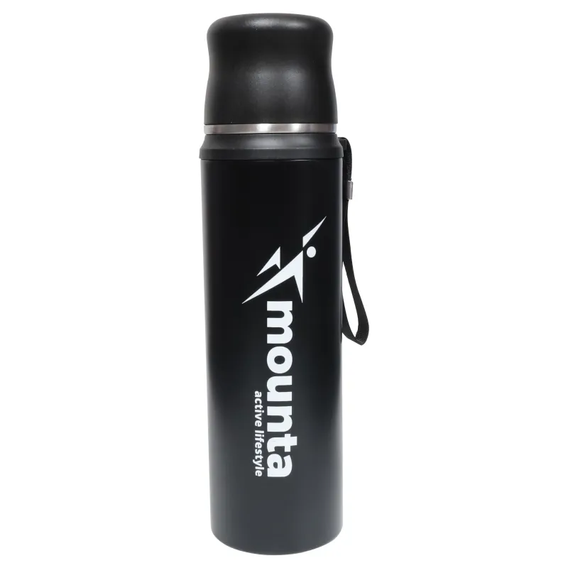 Termoss 1000ml melns max. 15 stundas