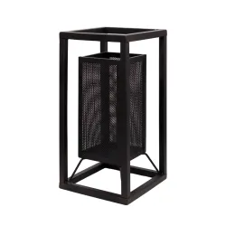 Laterna metāla Livio 16x16x31cm, melna