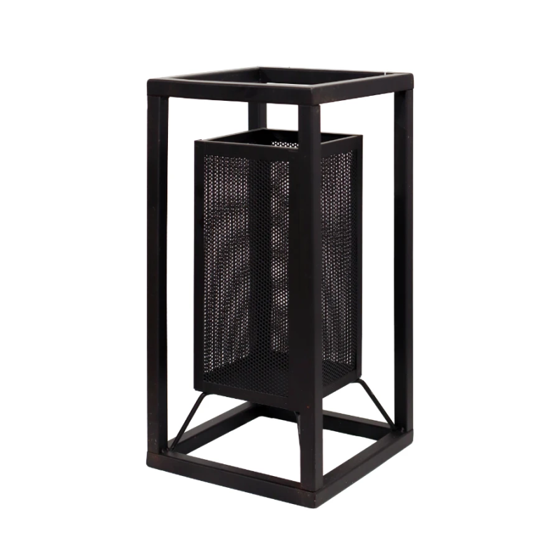 Laterna metāla Livio 16x16x31cm, melna