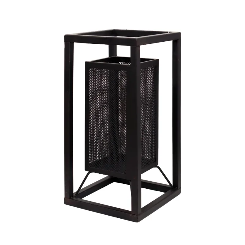 Laterna metāla Livio 16x16x31cm, melna