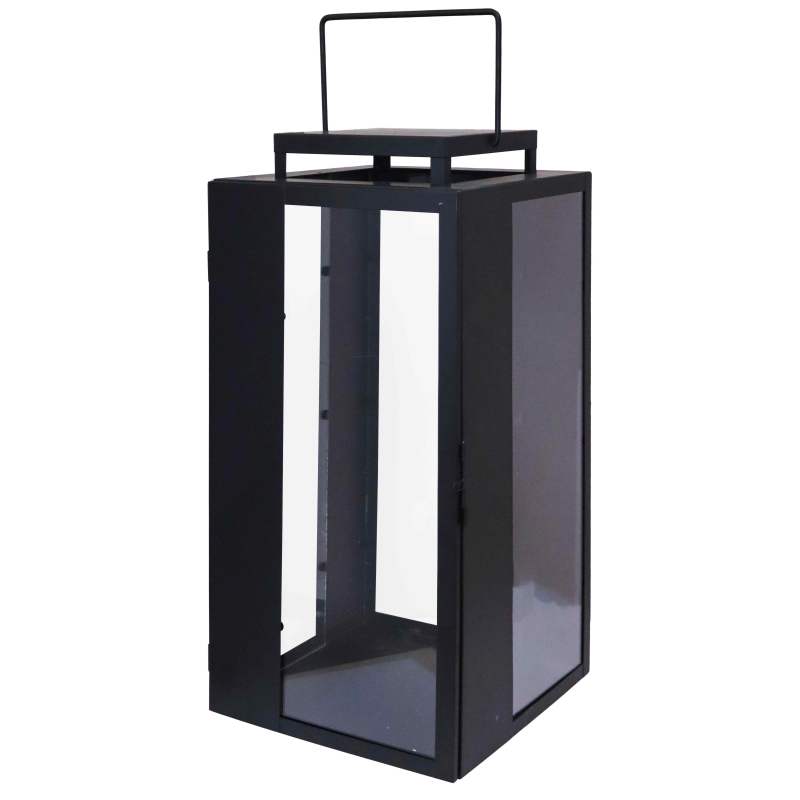 Laterna metāla Riga 20x20x45cm, melna