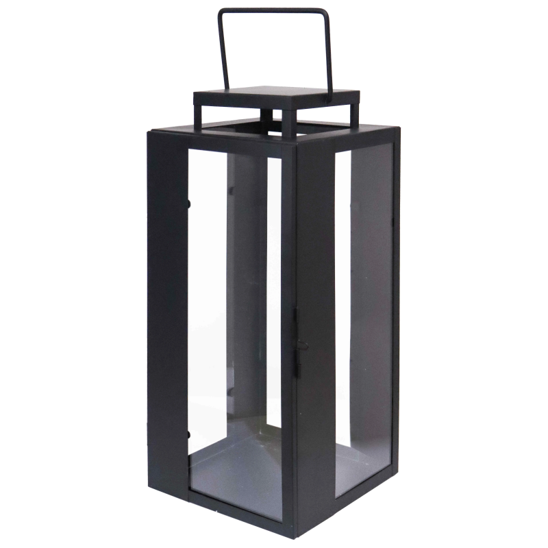 Laterna metāla Riga 20x20x35cm, melna