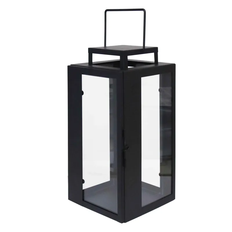 Laterna metāla Riga 20x20x25cm, melna