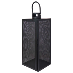 Laterna metāla Aura 21x20x53cm, melna