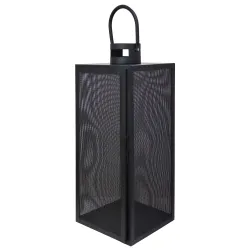 Laterna metāla Aura 21x20x53cm, melna