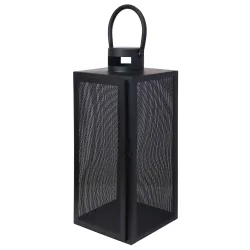 Laterna metāla Aura 17x16x40cm, melna