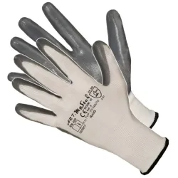 Polyester Gloves with Nitrile Coating, Size 11, Grey