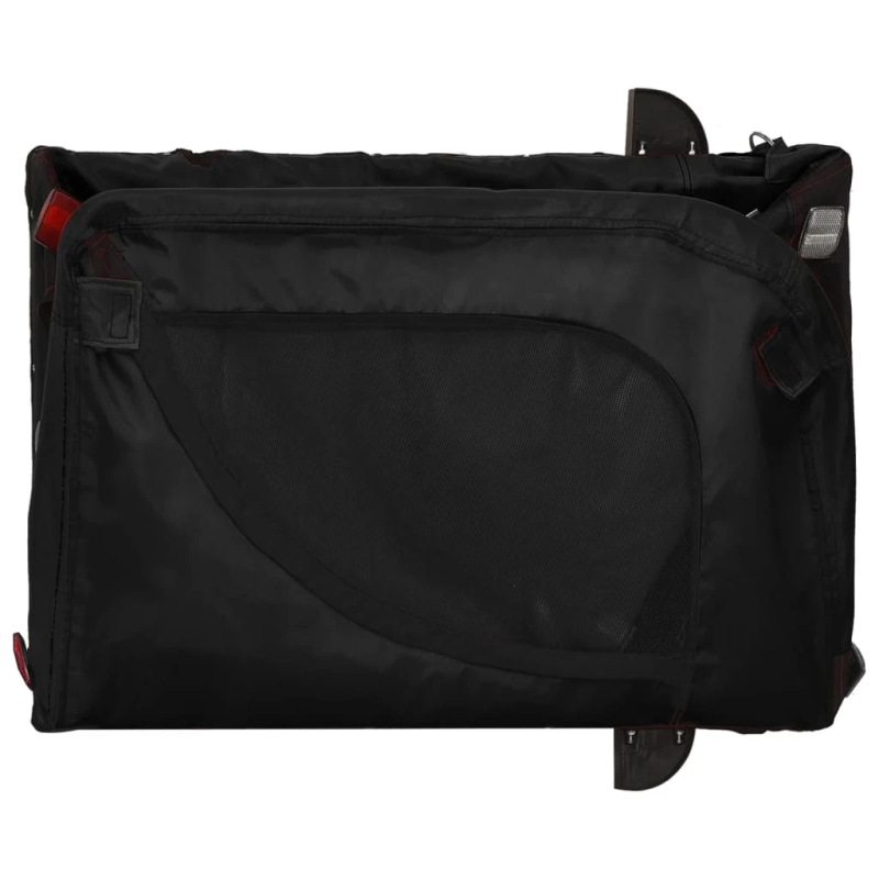 vidaXL mājdzīvnieku velo piekabe, melna, Oksfordas audums un dzelzs