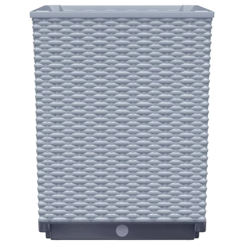 vidaXL puķu kastes, 2 gab., gaiši pelēkas, 30x30x37 cm, polipropilēns