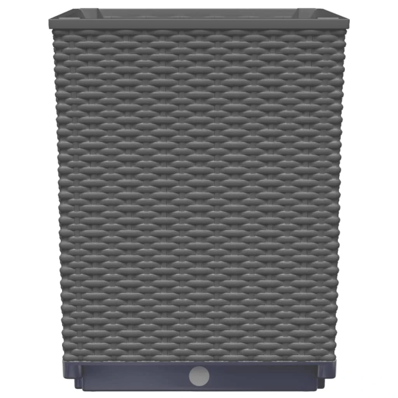 vidaXL puķu kastes, 2 gab., melnas, 30x30x37 cm, polipropilēns