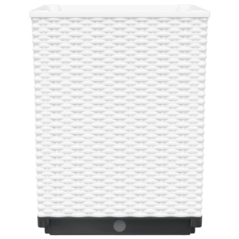 vidaXL puķu kastes, 2 gab., baltas, 30x30x37 cm, polipropilēns