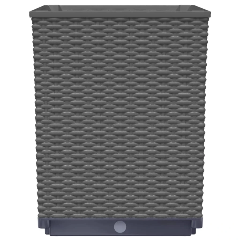 vidaXL puķu kastes, 4 gab., melnas, 30x30x37 cm, polipropilēns