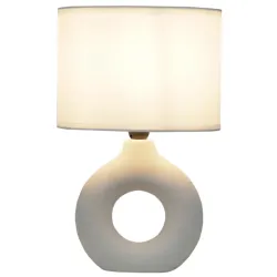 Keramiskā galda lampa, 40W, E14, balta apalis BESK