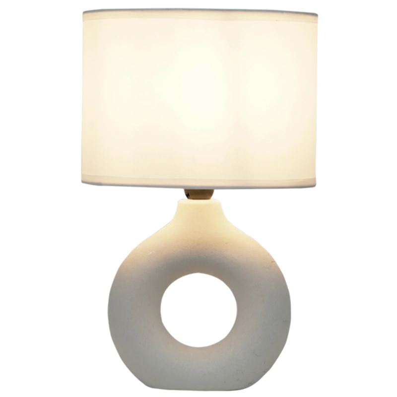 Keramiskā galda lampa, 40W, E14, balta apalis BESK