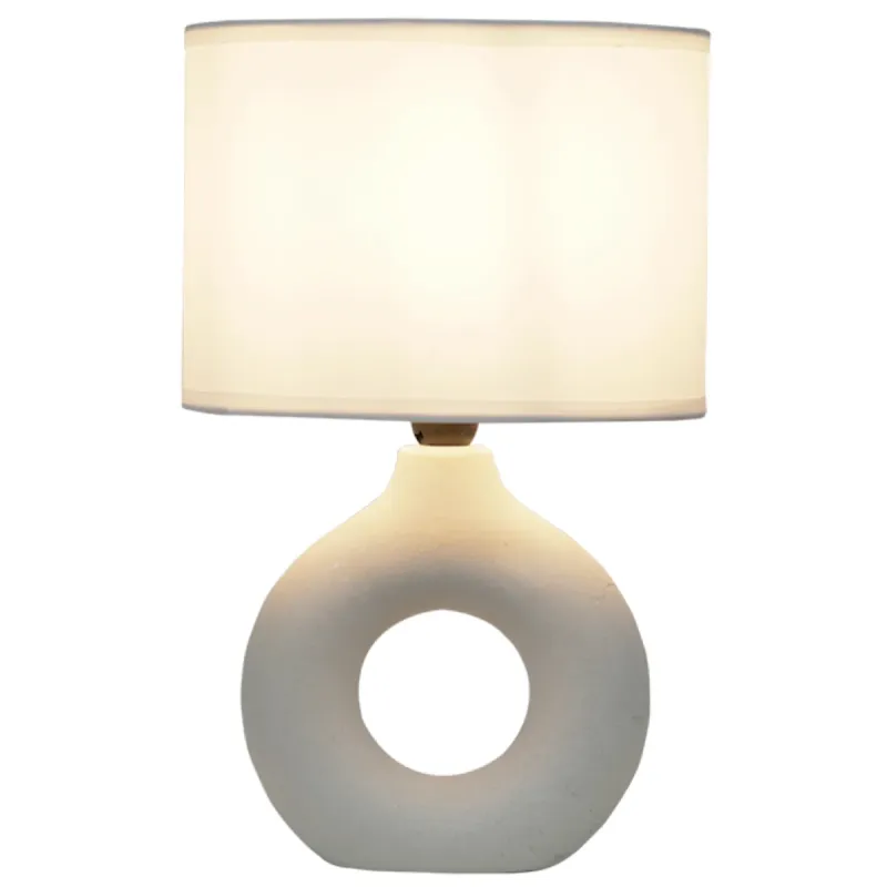 Keramiskā galda lampa, 40W, E14, balta apalis BESK