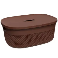 Grozs ar vāku Deny 38x28x15cm, brūns