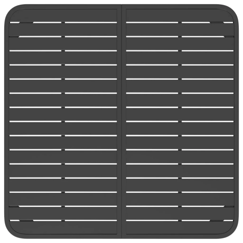 vidaXL dārza galds, antracītpelēks, 100x100x71 cm, tērauds