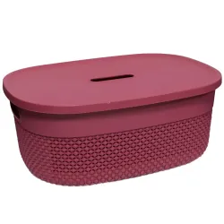 Grozs ar vāku Deny 38x28x15cm, sarkans