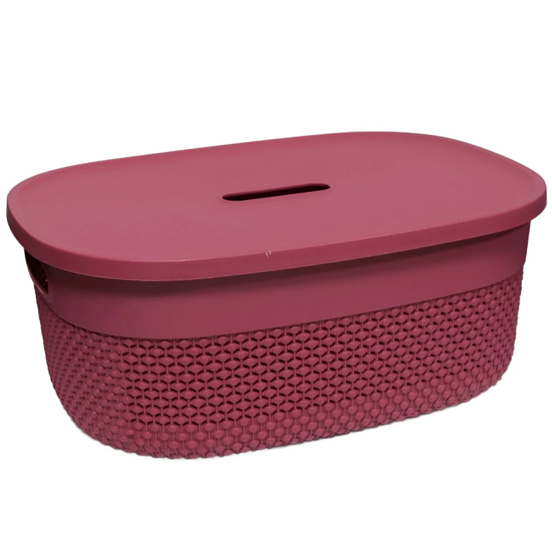 Grozs ar vāku Deny 38x28x15cm, sarkans