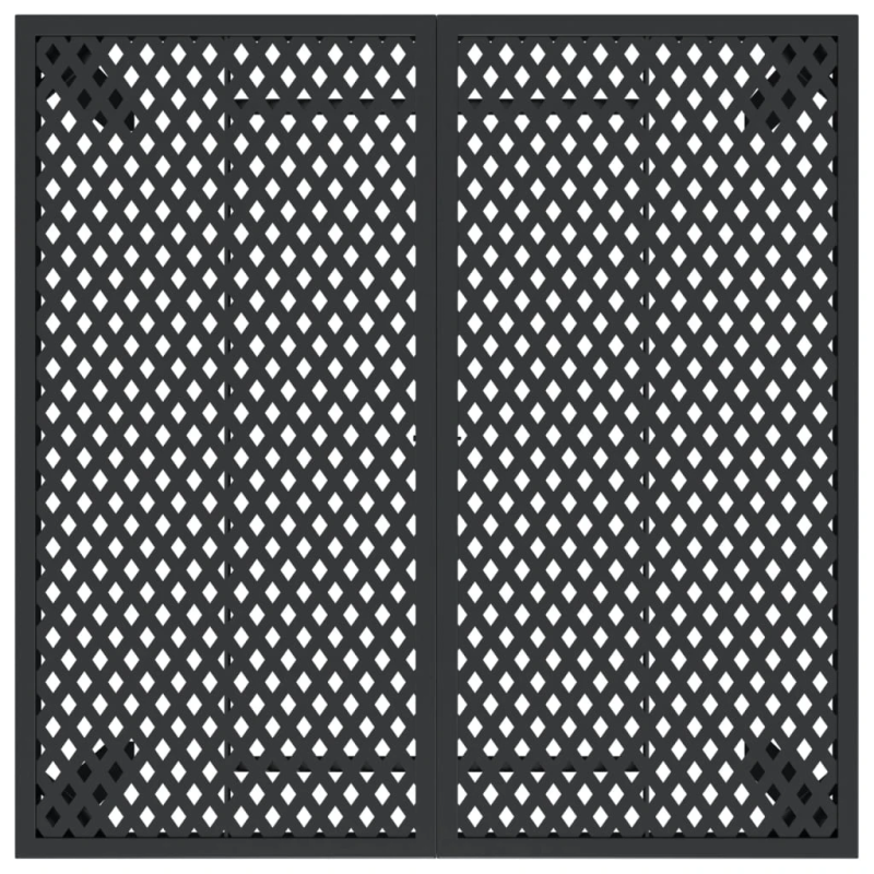 vidaXL dārza galds, antracītpelēks, 100x100x72 cm, tērauds