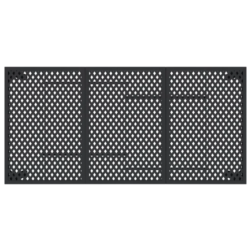 vidaXL dārza galds, antracītpelēks, 165x80x72 cm, tērauds