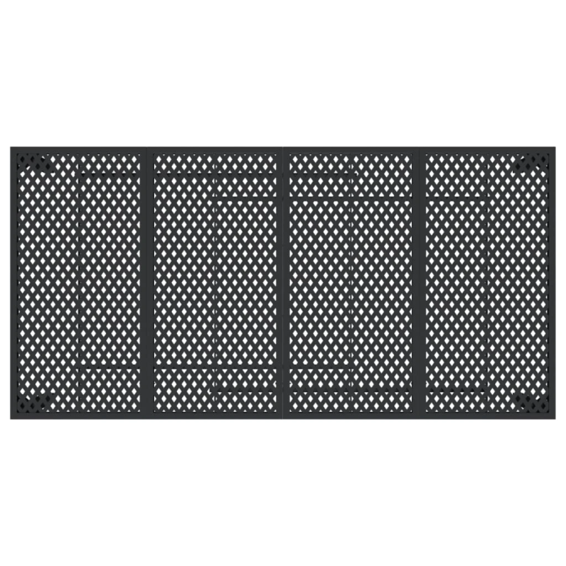 vidaXL dārza galds, antracītpelēks, 200x100x72 cm, tērauds
