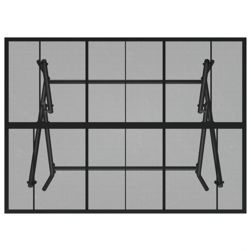 vidaXL dārza galds, saliekams, pelēks, 110x80x72 cm, tērauda siets