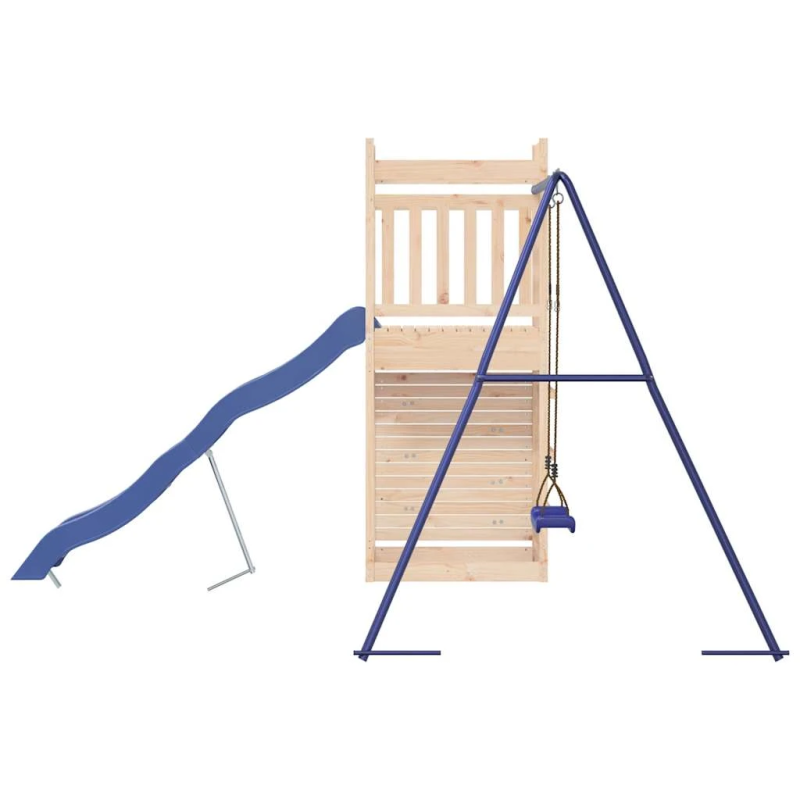 vidaXL āra rotaļu laukums, priedes masīvkoks