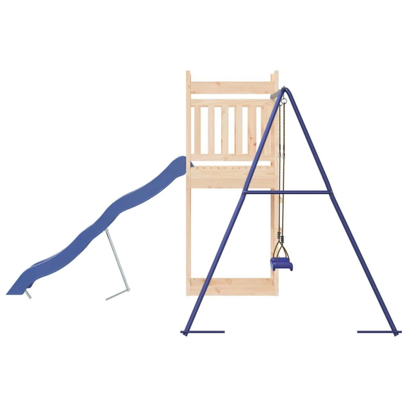 vidaXL āra rotaļu laukums, priedes masīvkoks