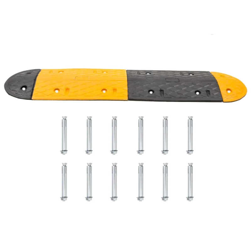 vidaXL rampa, dzeltena, melna, 323x32,5x4 cm, gumija