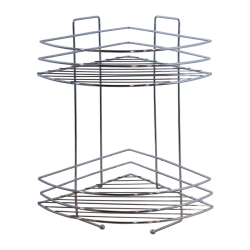 Plaukts stūra divstāvīgs 23x32x43cm, hromēts