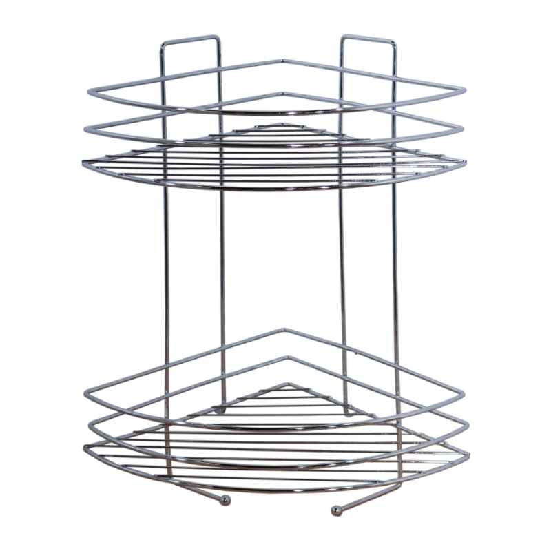 Plaukts stūra divstāvīgs 23x32x43cm, hromēts