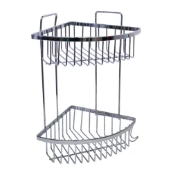 Plaukts stūra divstāvīgs Ille 19x19x33cm, hromēts