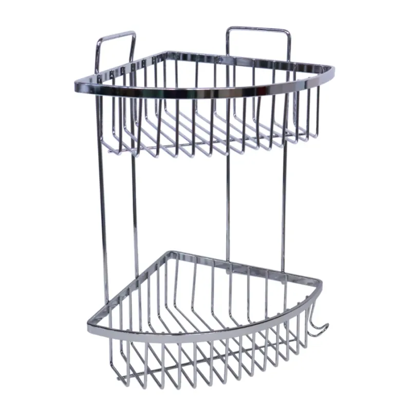 Plaukts stūra divstāvīgs Ille 19x19x33cm, hromēts