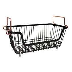 Grozs uzglabāšanai metāla 33x16x14cm, melns