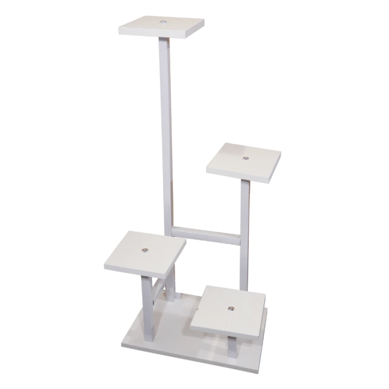 Puķu statīvs 4-vietīgs, 40x40x105cm, balts