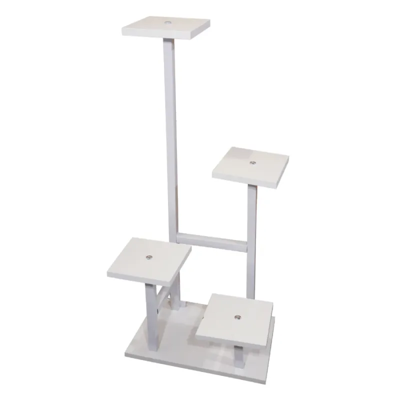 Puķu statīvs 4-vietīgs, 40x40x105cm, balts