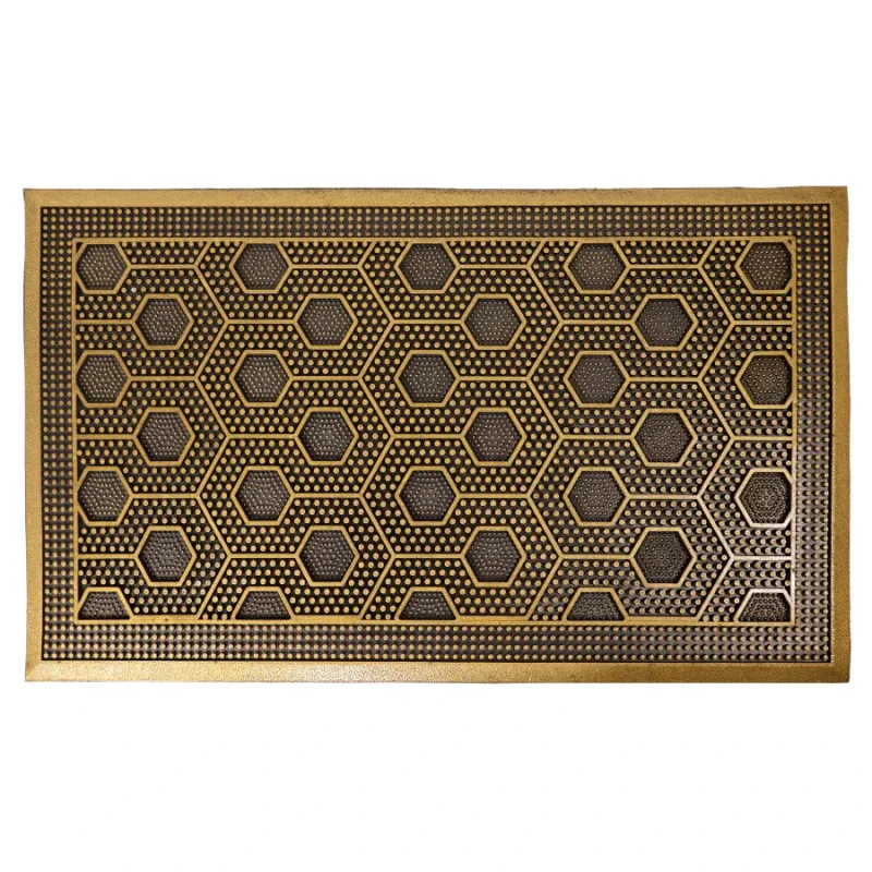 Kājslauķis 45x75cm gumijas zelta brūns