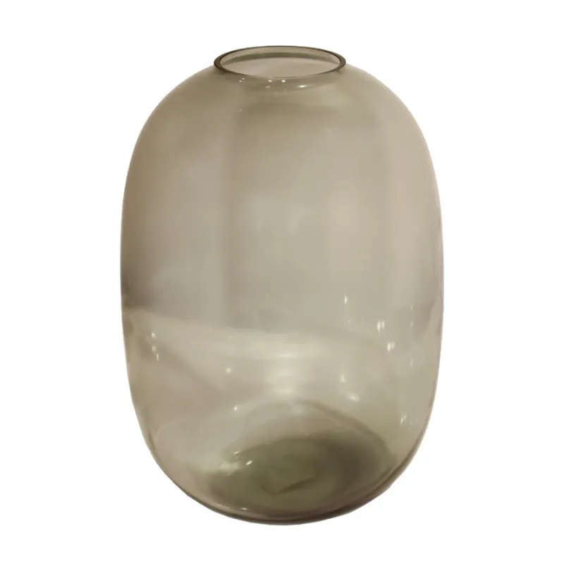 Vāze stikla 30cm, dūmakaini brūna