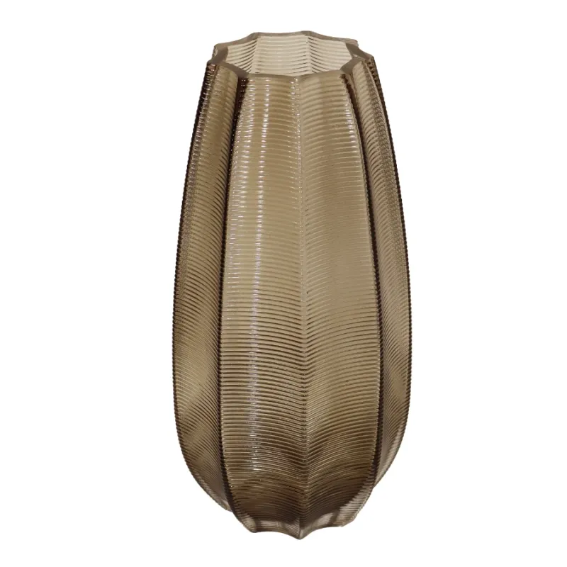 Vāze stikla 13x29cm, dūmakaini brūna