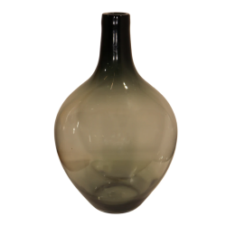 Vāze stikla lāses formas 32x50cm, dūmakaini pelēka