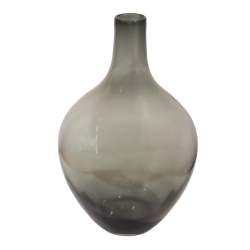 Vāze stikla lāses formas 25x38cm, dūmakaini pelēka